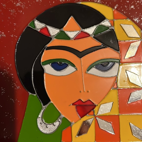 Ceramic Wall Art Princess with Mirrors 6x6 Square - Picture 4 of 6